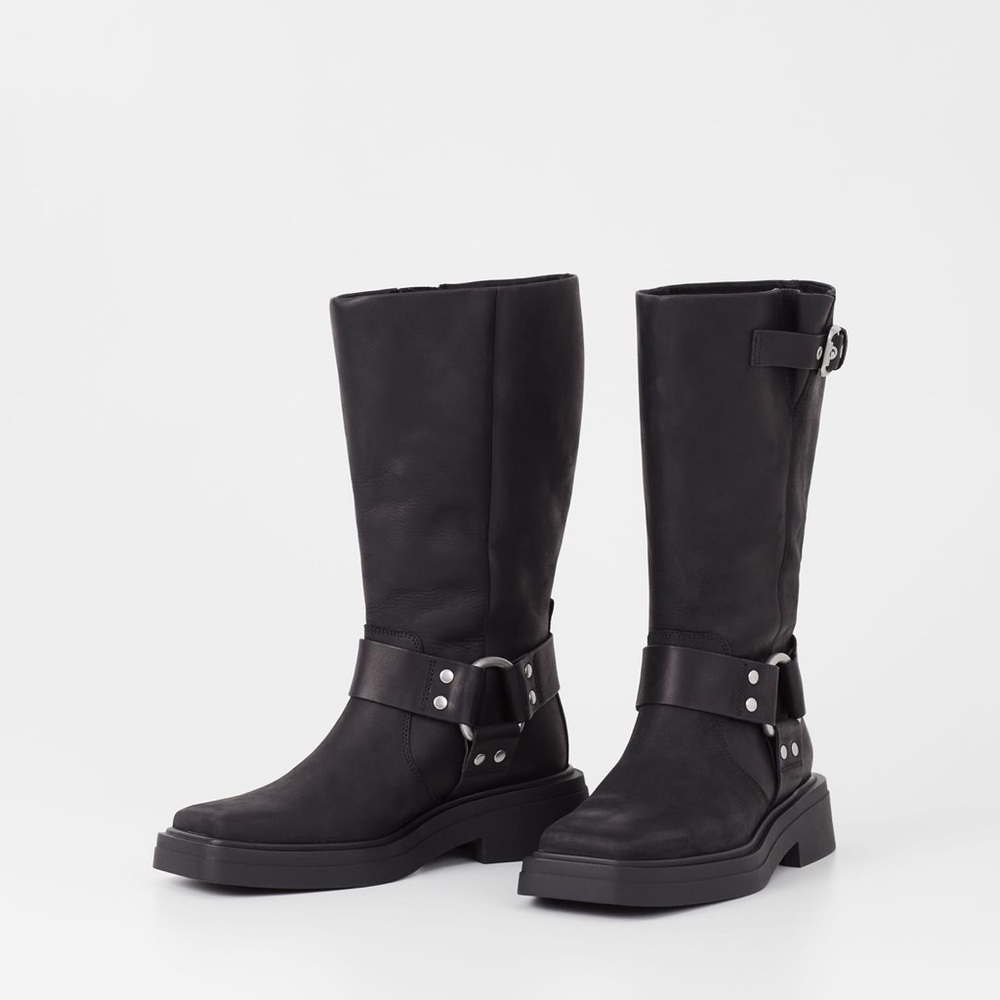 Vagabond Shoemakers Eyra Tall Boots Sz 41 Black Nubuck NIB